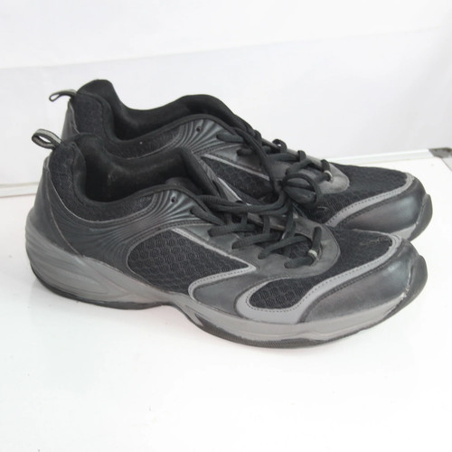 Black leather trainers army - black,